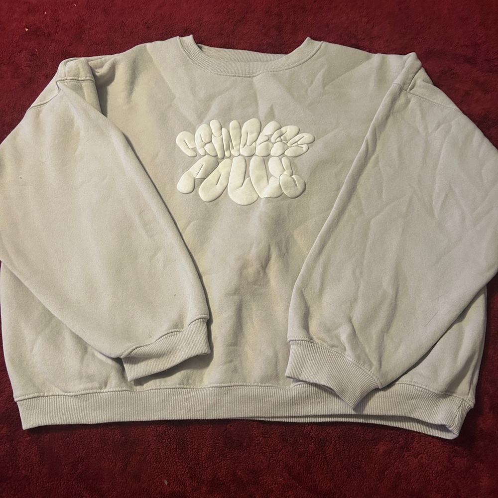 Princess Polly Gray Sweatshirt with White Design